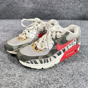 Nike Air Max 90 Toddler Kids Shoes Animal Print Safari Camo Red Swoosh 3.5Y